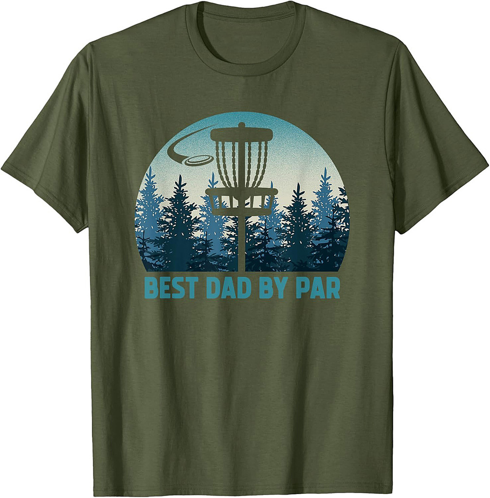 Best Dad By Par Funny Disc Golf Frisbee Golfer Father's Day T-Shirt
