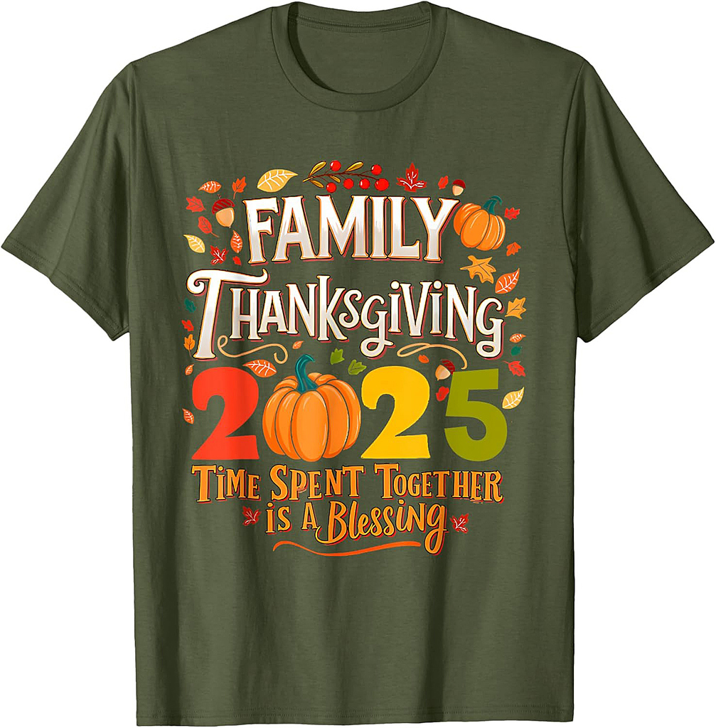 Family Thanksgiving 2025 Thanksgiving Crew Turkey Matching T-Shirt