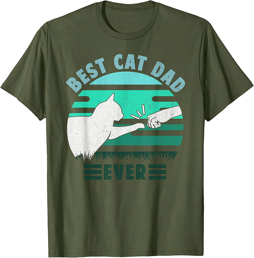 Best Cat Dad Ever, Best Cat Daddy Ever Father's Day Dad Cat T-Shirt