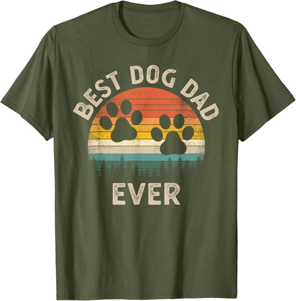 Best Dog Dad Ever Vintage Father's Day Dog Lover T-Shirt