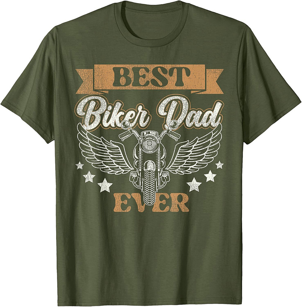 Classic Motorcycle Biker Dad Best Biker Dad Ever T-Shirt