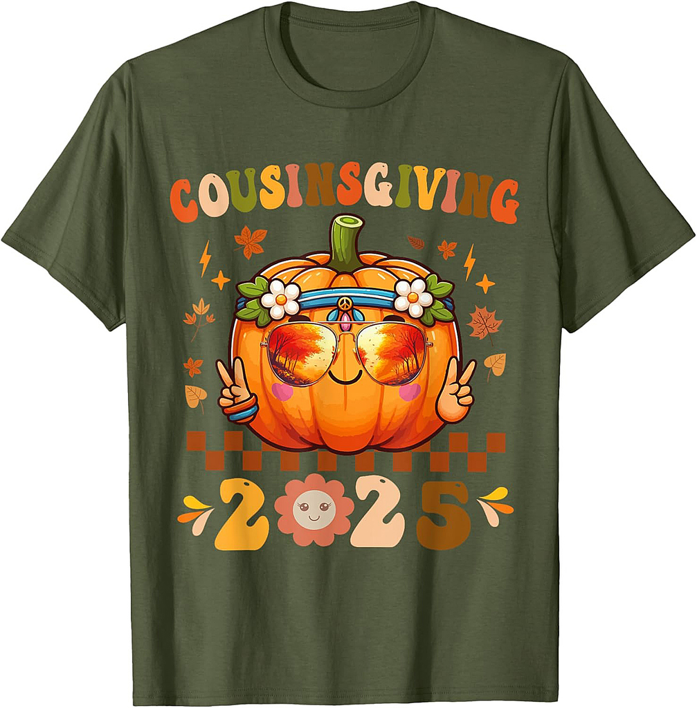 Cousins Giving Cute Pumpkin Cousin Crew Thanksgiving Family T-Shirt