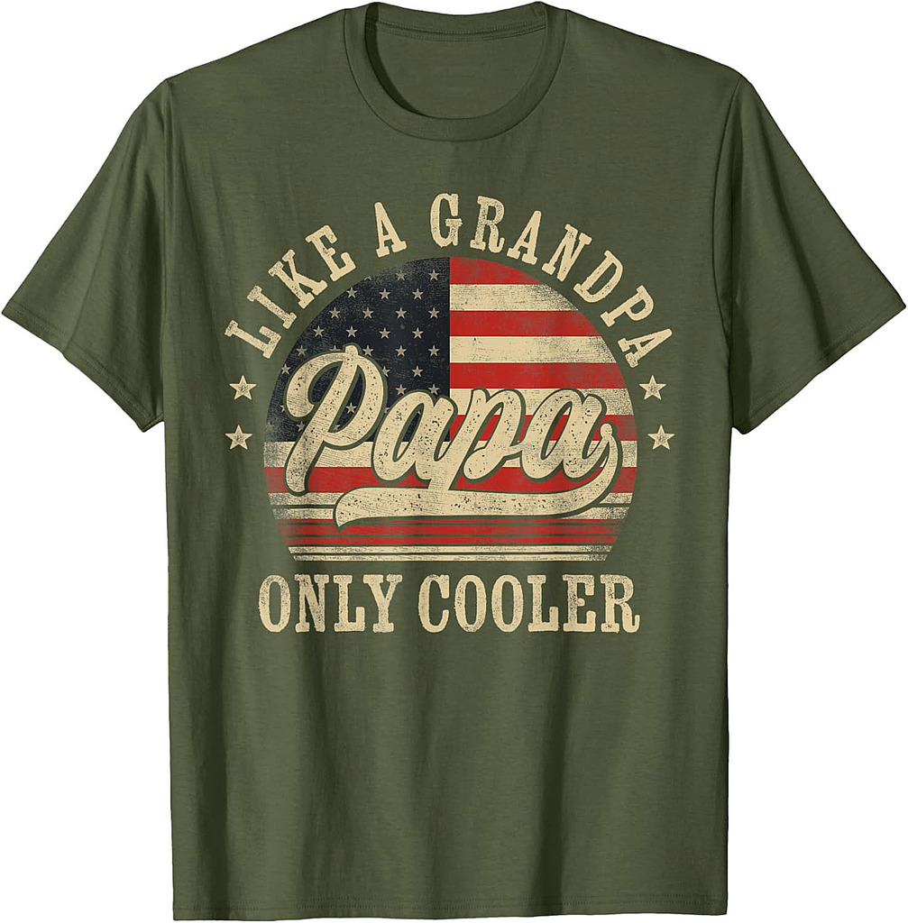 Papa Like a Grandpa Only Cooler Papa Father's Day T-Shirt