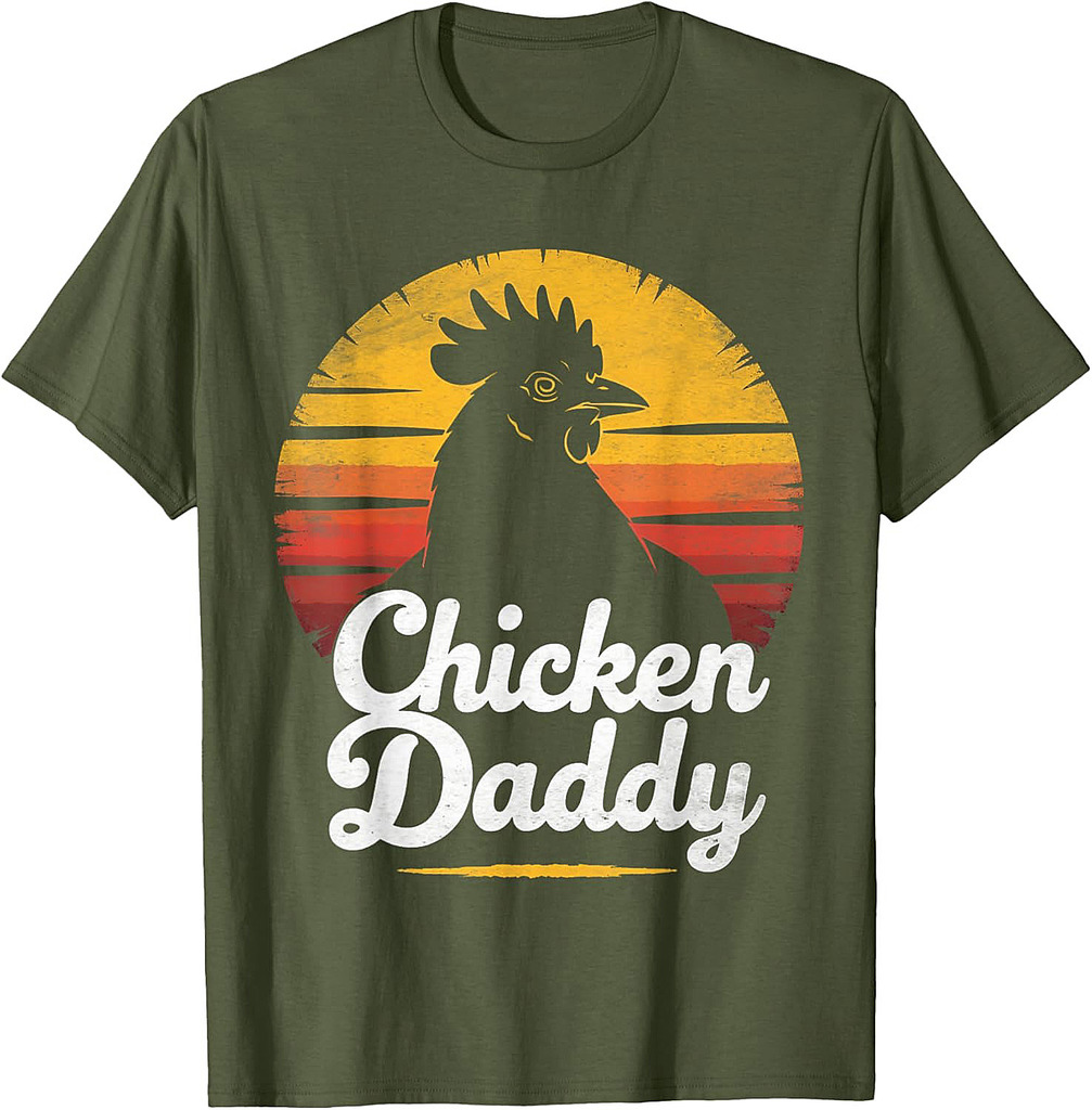 Chicken Daddy Vintage Father's Day Chicken Retro Distressed T-Shirt