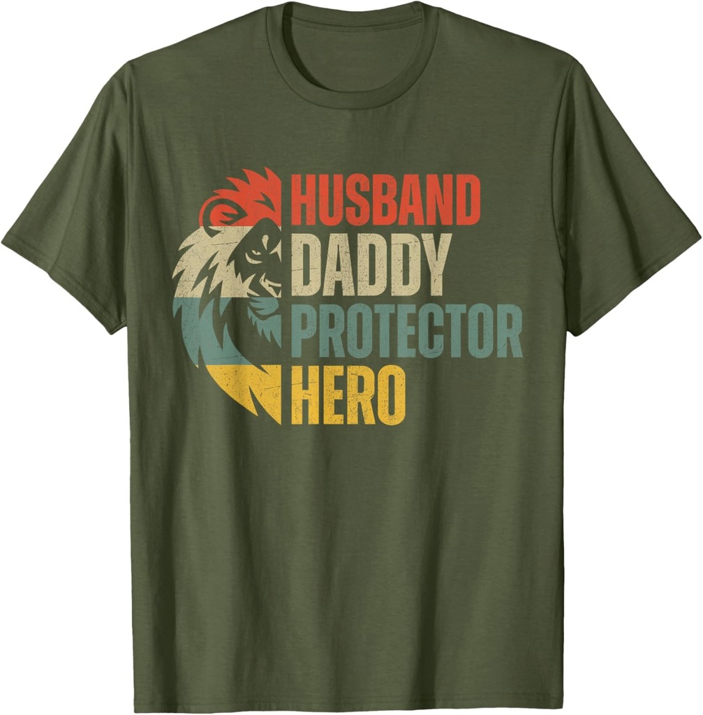 Husband Daddy Protector Hero Retro Father's Day T-Shirt