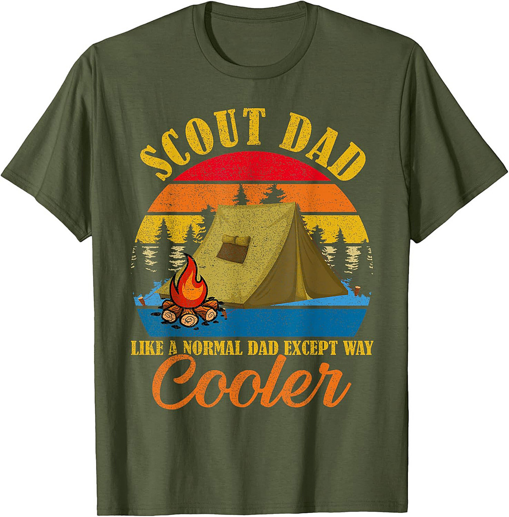 Vintage Scout Dad Except Way Cooler Normal Dad Father's Day T-Shirt