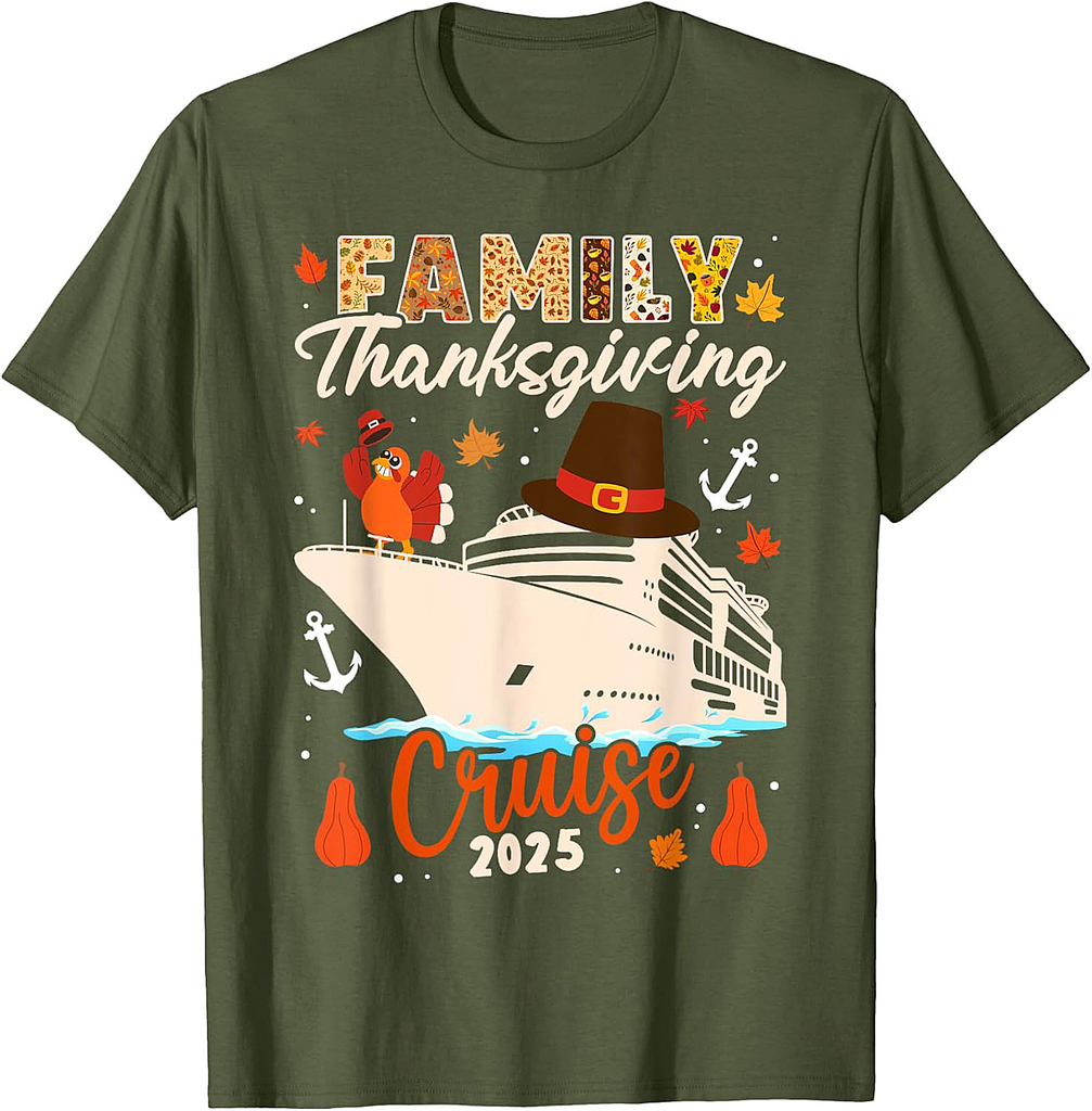 Matching Autumn Cruise Squad Family Thanksgiving Cruise 2025 T-Shirt