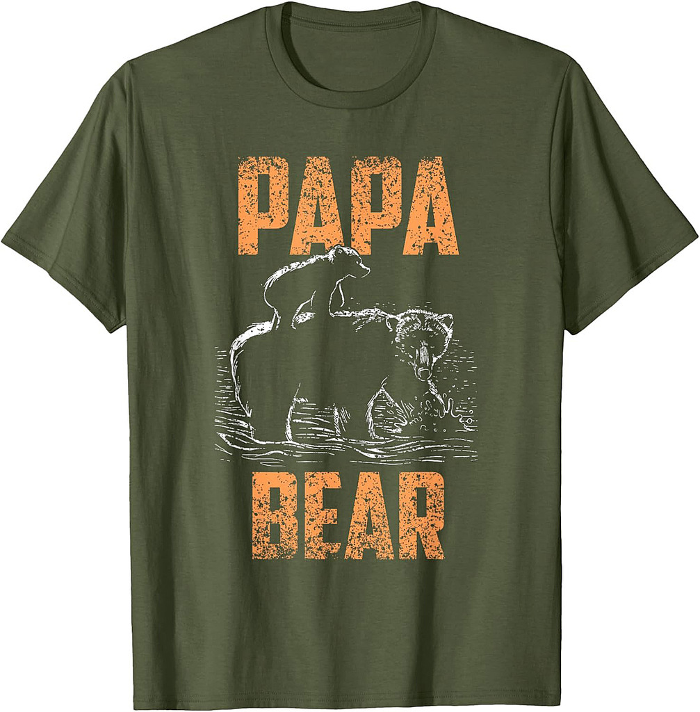 Papa Bear Animal Pun Lover Bears Bear Dad Father Daddy T-Shirt