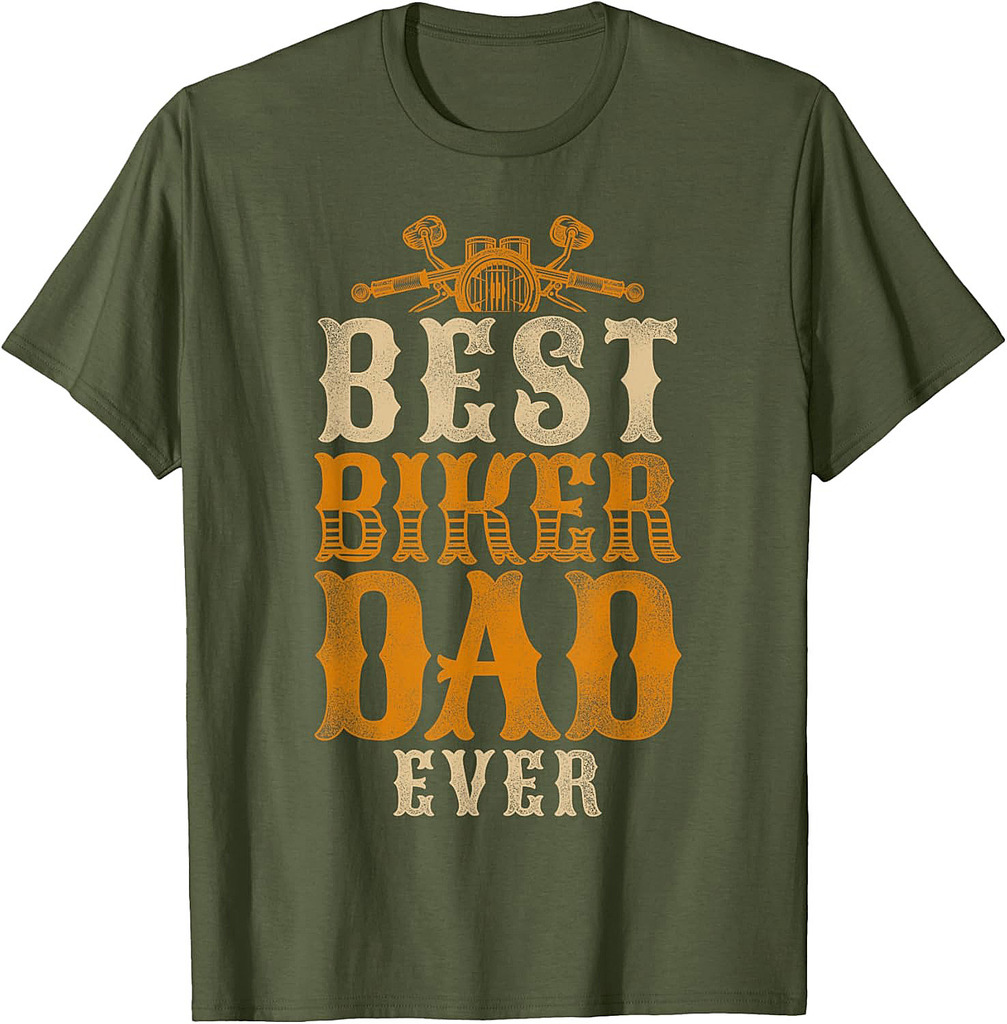 Classic Motorcycle Biker Dad Best Biker Dad Ever T-Shirt