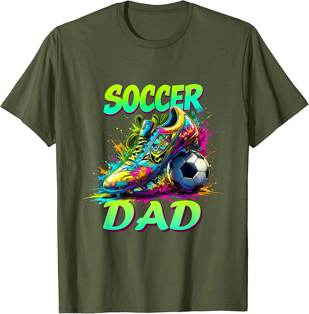 Funny Daddy Soccer Sport Lover Fan Fathers Day Soccer Dad T-Shirt