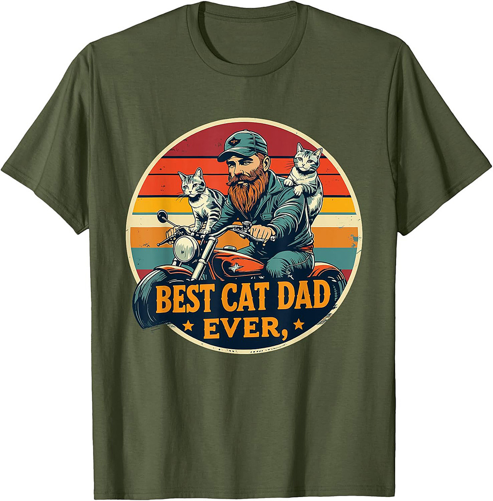 Best Cat Dad Ever Father's Day Men Dads T-Shirt
