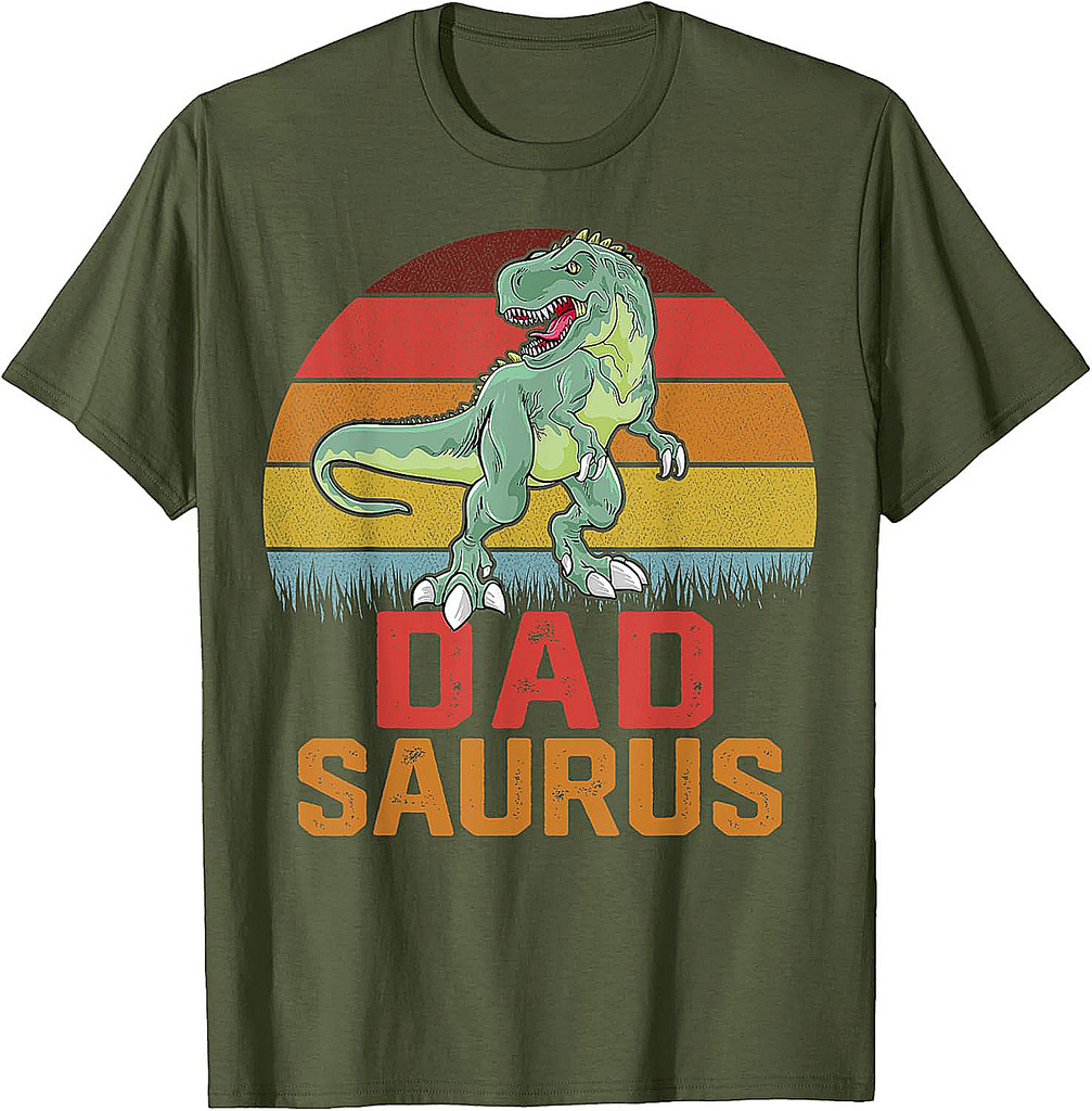 DAD Saurus Grandpa Dinosaur Family Matching Father's Day T-Shirt