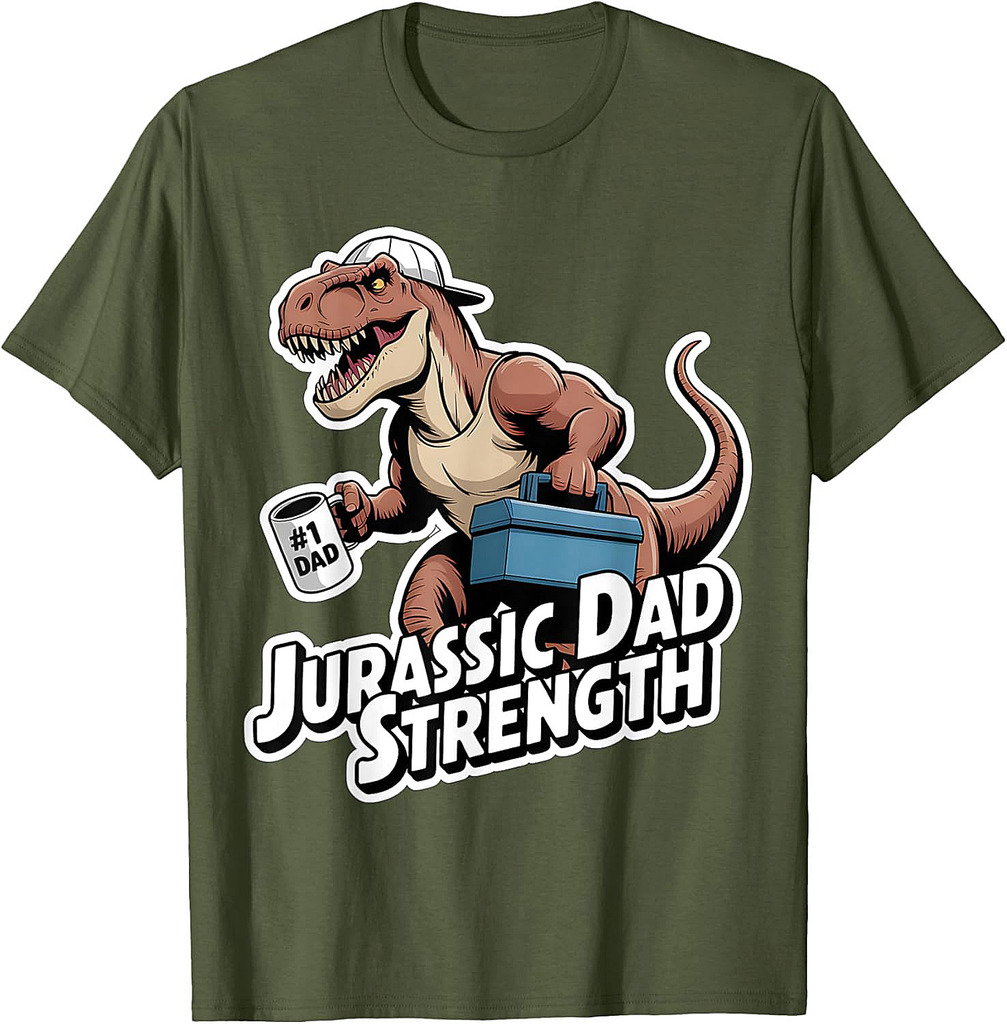 Jurassic Dad T Rex Dinosaur Strength Father's day T-Shirt