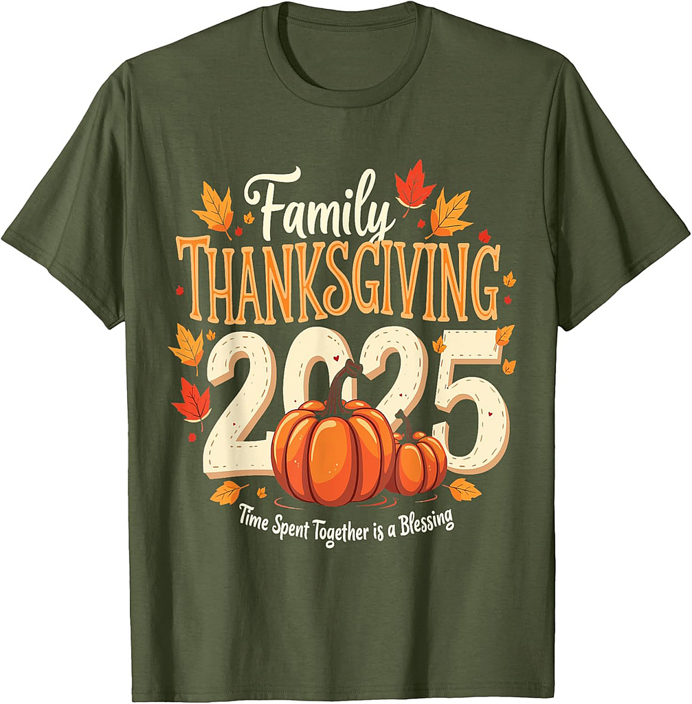 Family Thanksgiving 2025 Crew Pumpkin Turkey Group Matching 01 T-Shirt