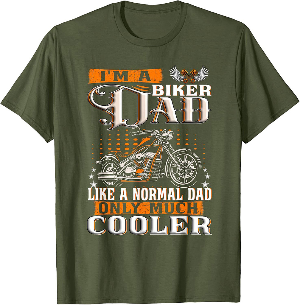 Gentlemen Funny  I'm a Biker Dad Saying Motorcycle Father T-Shirt