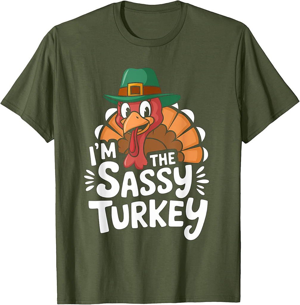Sassy Turkey Matching Family Group Thanksgiving T-Shirt
