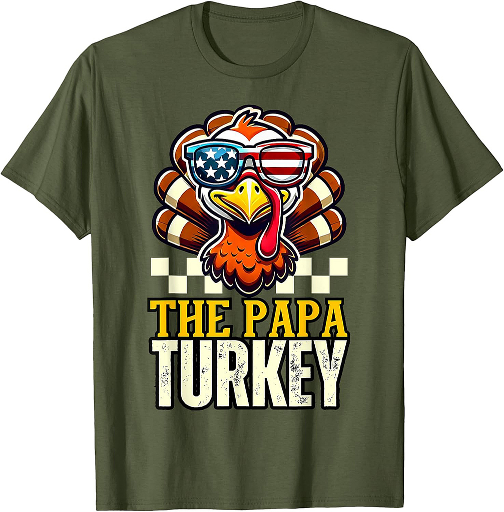 Papa Turkey Dad Dinner Group matching family thanksgiving T-Shirt