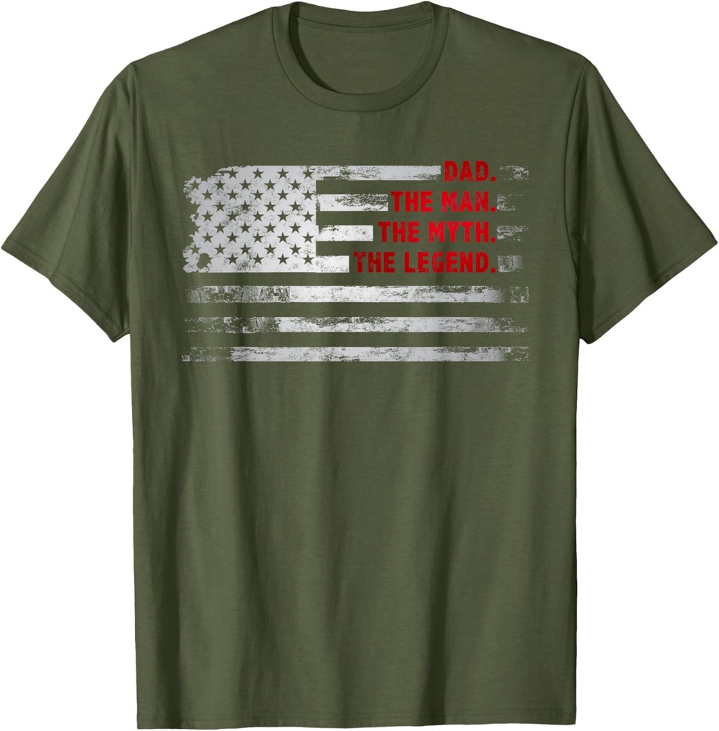 Best Dad Ever US American Flag Gifts For Father's Day Men T-Shirt