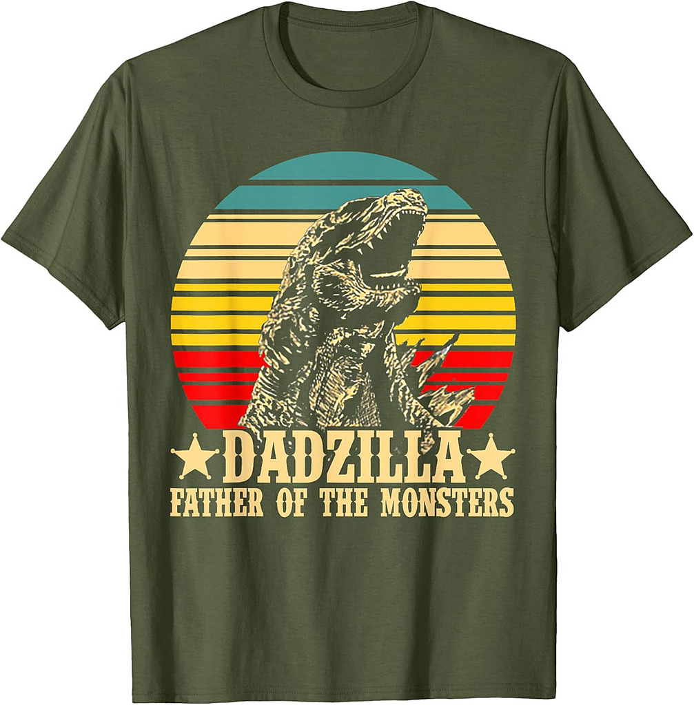 Retro Vintage Dadzilla Father Of The Monsters T-Shirt