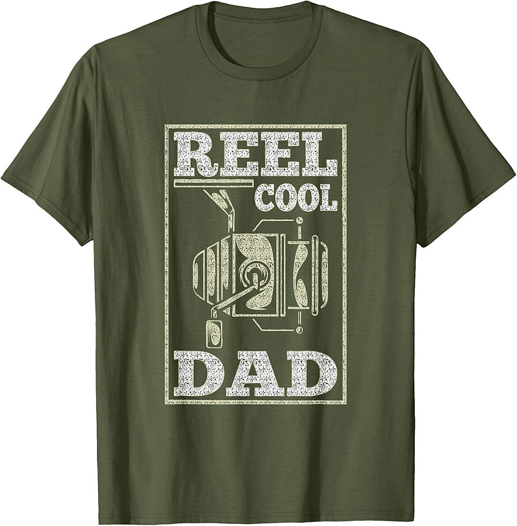 Reel Cool Dad Fishing Daddy Father's Day Gift T-Shirt