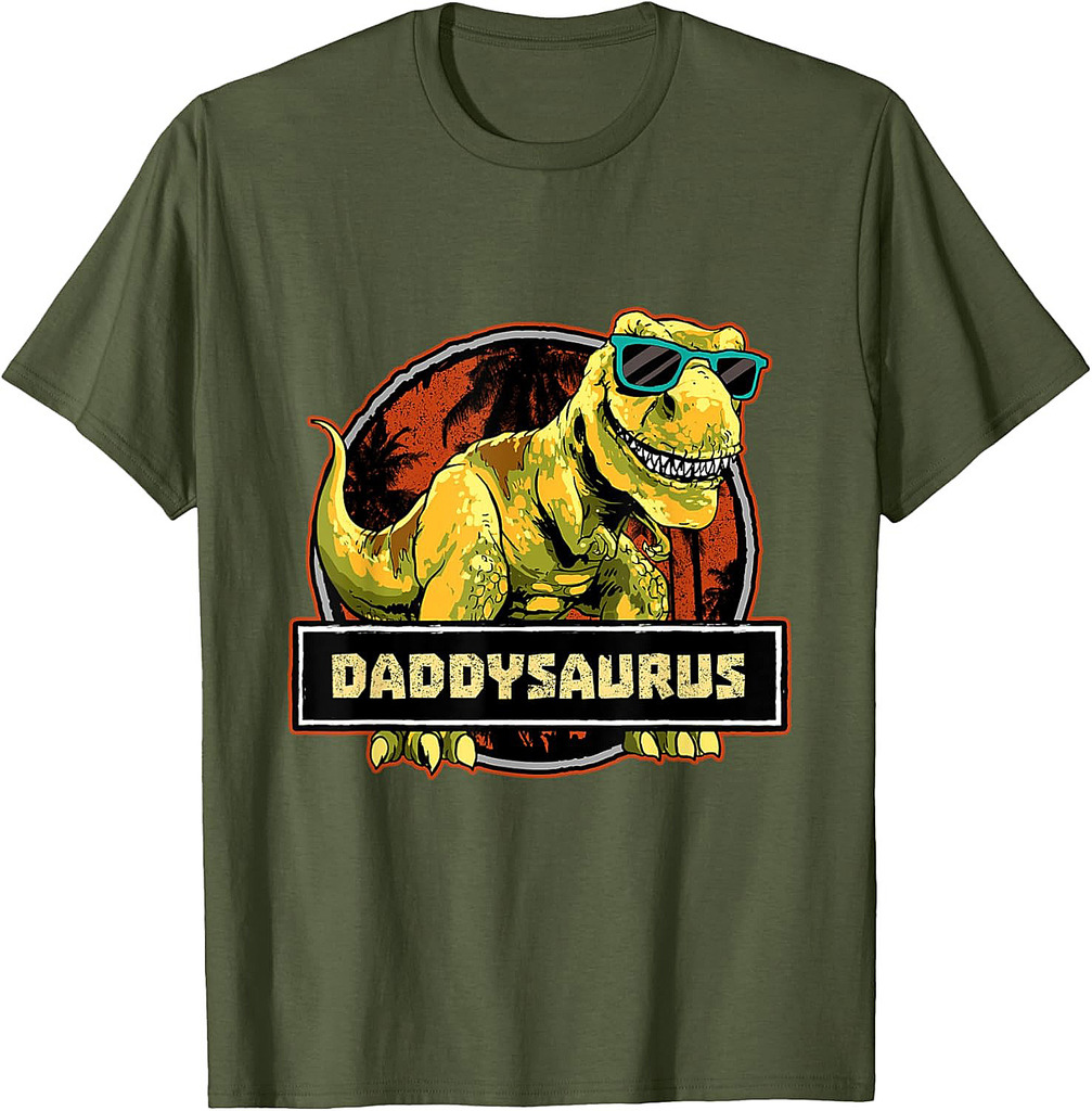 Daddysaurus Shirt Dad Dinosaur Birthday Father's Day T Rex T-Shirt