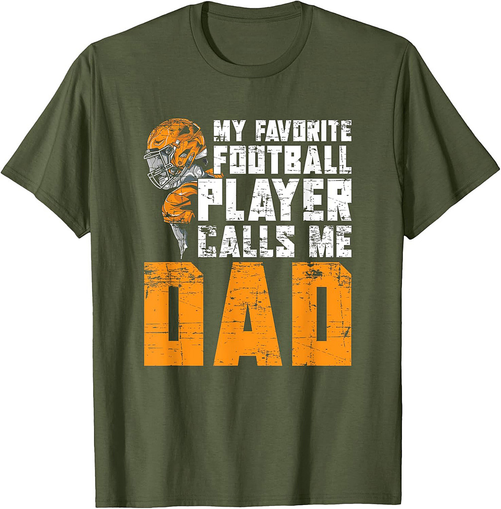 Fathers Day Football Player Dad American Sport Football T-Shirt
