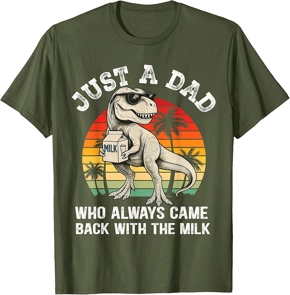Retro Daddysaurus TRex Dad Dinosaur Daddy Saurus Fathers Day T-Shirt