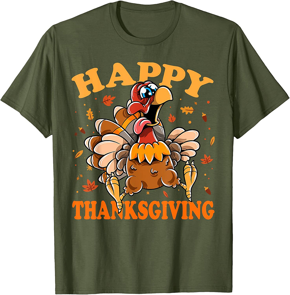 Turkey Day Funny Turkey Happy Thanksgiving T-Shirt