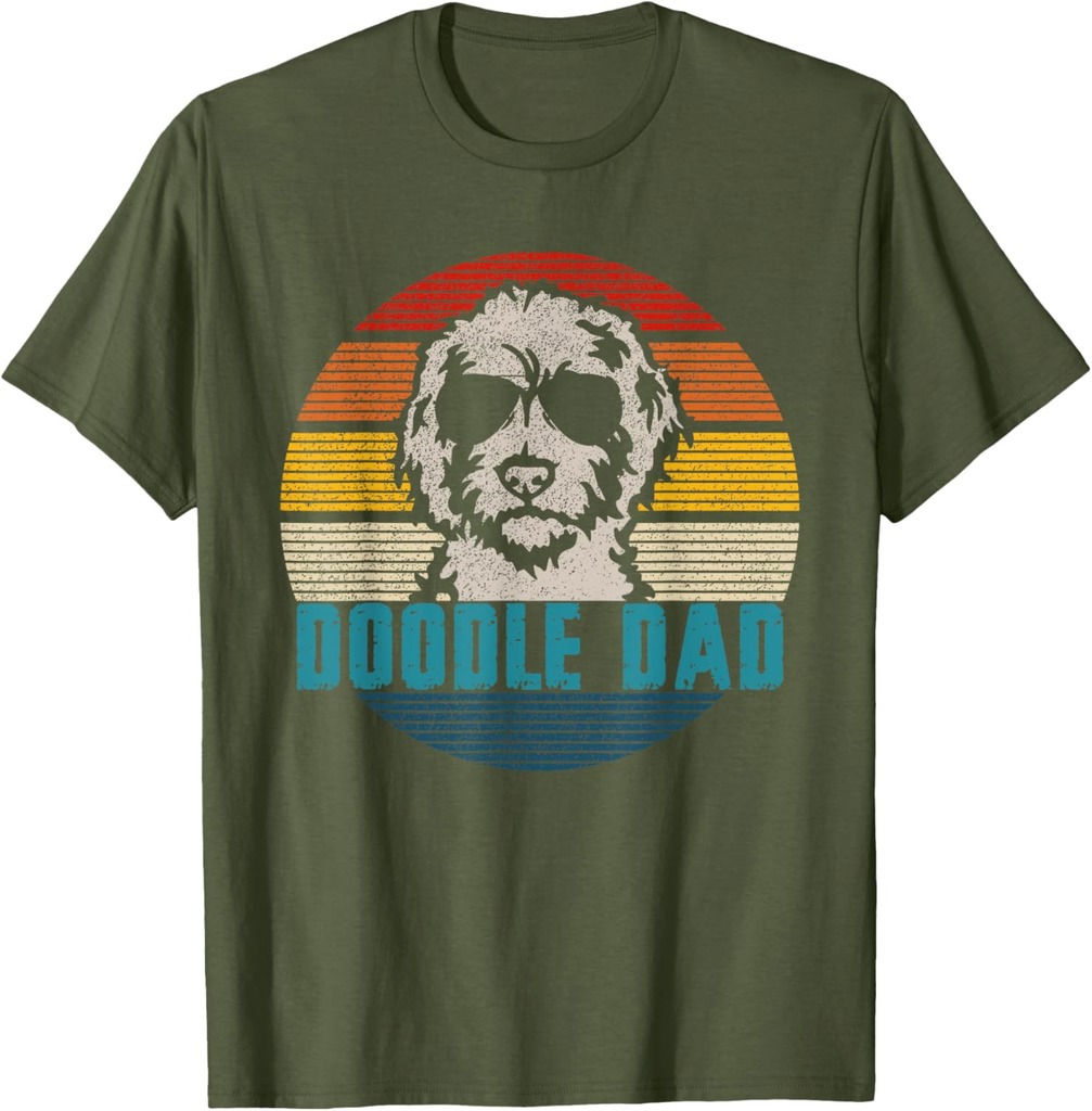 Vintage Best Doodle Dad Ever Father's Day Golden doodle T-Shirt
