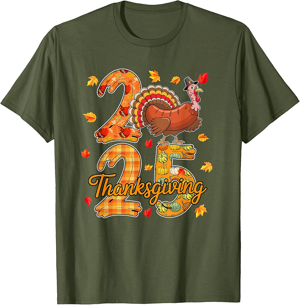 Thanksgiving 2025 Cute Turkey As Sausage Food Lover Autumn T-Shirt