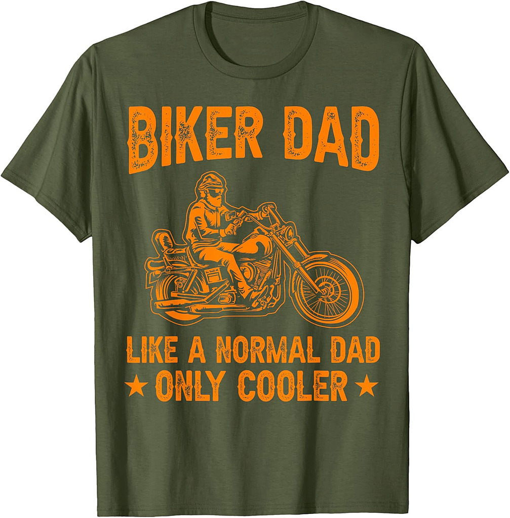 Funny Father's Day Motorcycle Gift For Biker Dad Cool Rider T-Shirt