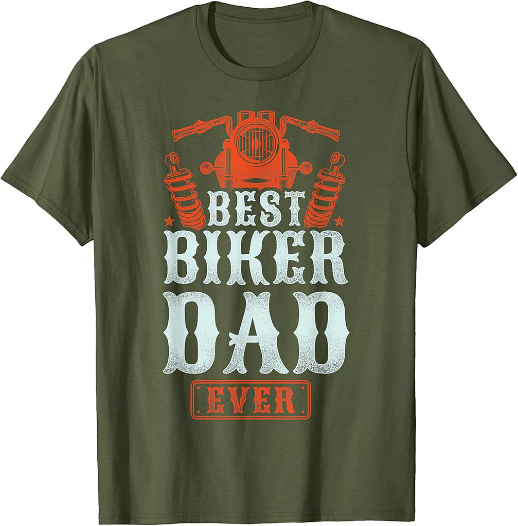 Classic Motorcycle Biker Dad Best Biker Dad Ever T-Shirt