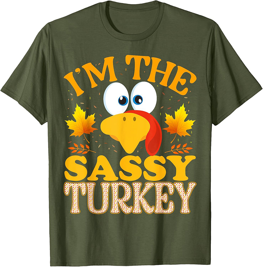 Thanksgiving I'm The Sassy Turkey Matching T-Shirt