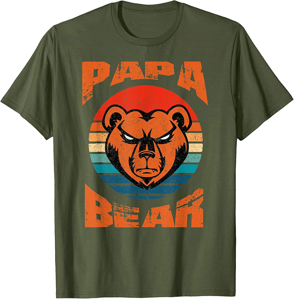 Papa Bear Shirt Funny Father's Day Gift T-Shirt