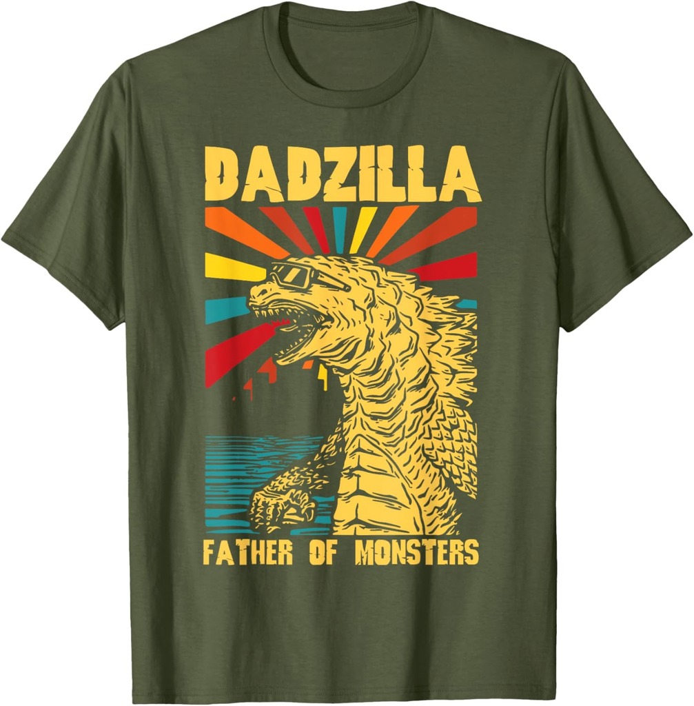 Funny Dadzilla Father Of The Monsters Vintage Father's Day T-Shirt