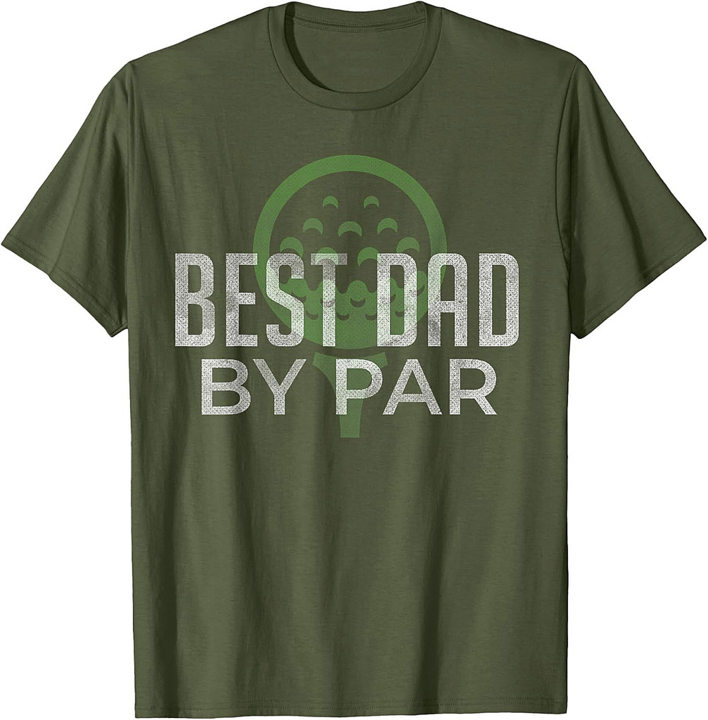 Best Dad by Par Father's Day Golf Lover Gift Papa Golfer T-Shirt