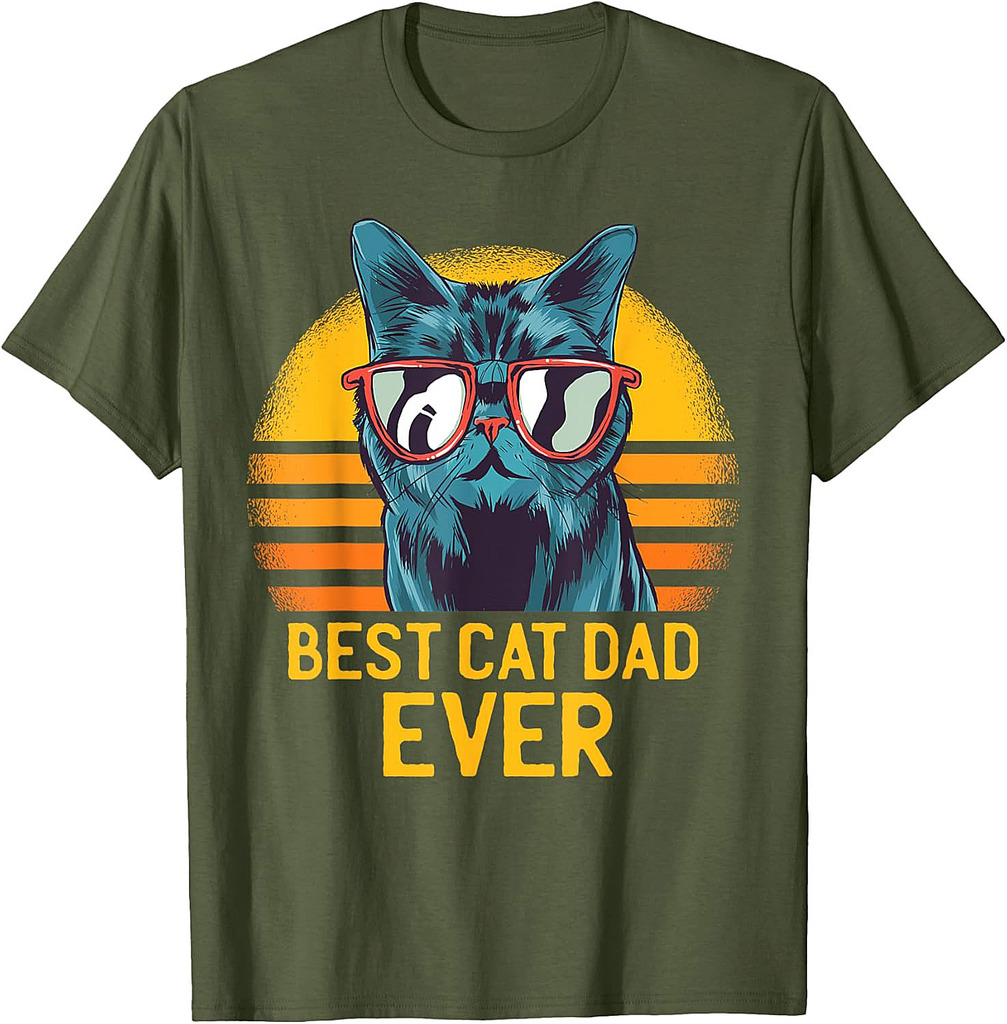 Best Cat Dad Ever Father's Day Cute Kitty Kitten Owner Pet T-Shirt