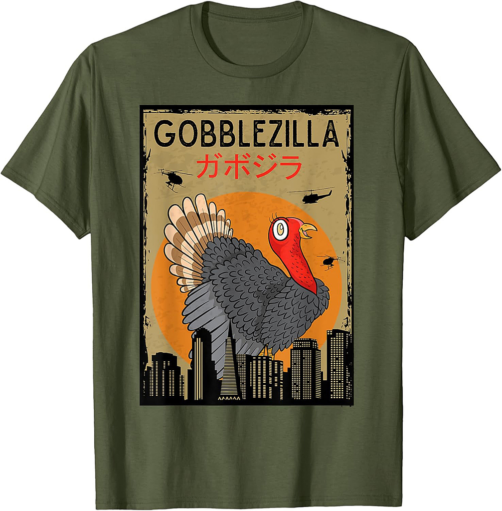 Gobblezilla Turkey Turkey Thanksgiving T-Shirt