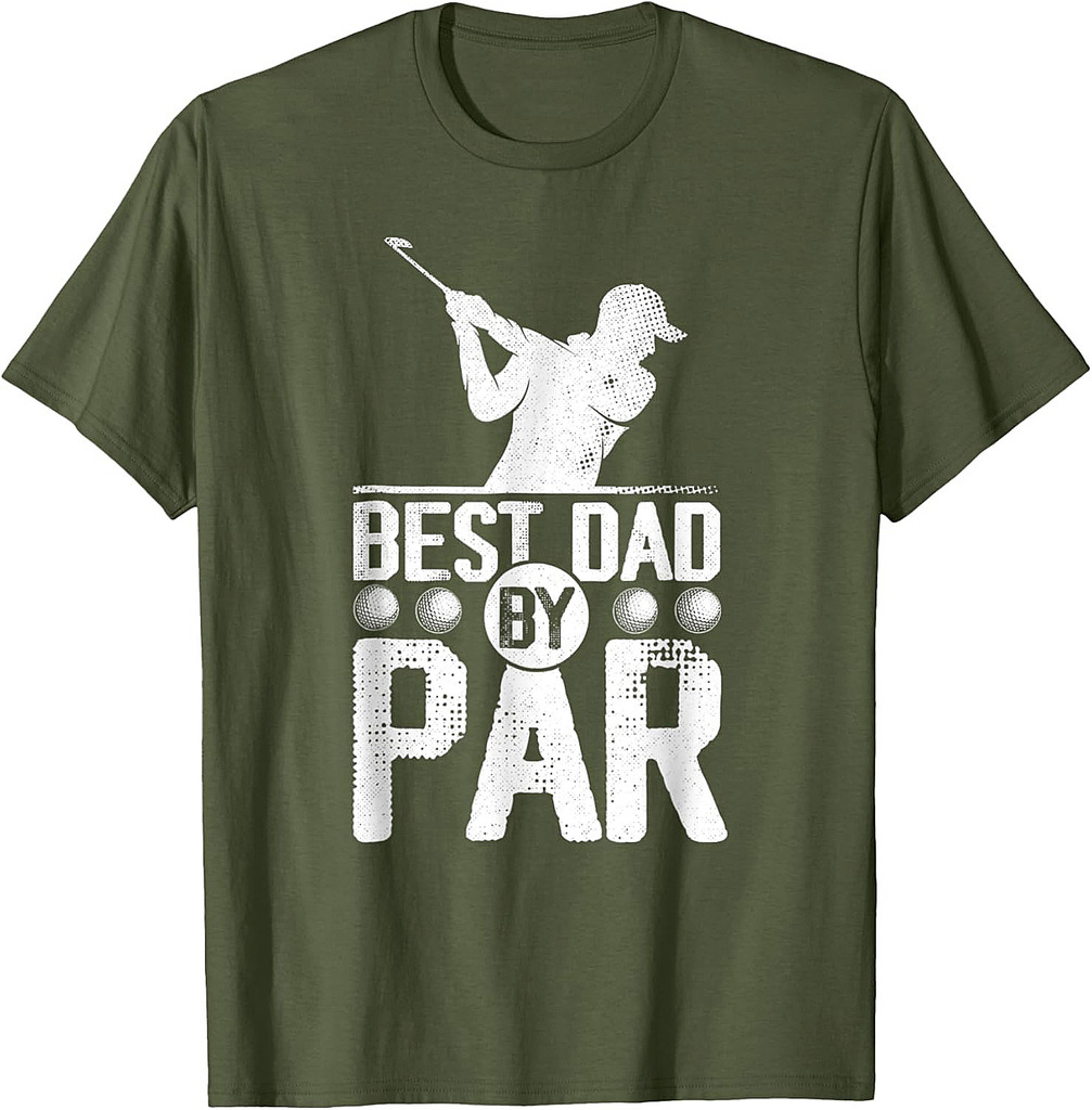 Mens Best Dad by Par Golf Funny Father's Day Dad Vintage T-Shirt