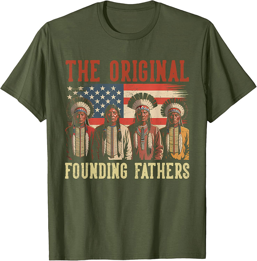 Vintage Native American Indian The Original Founding Fathers T-Shirt