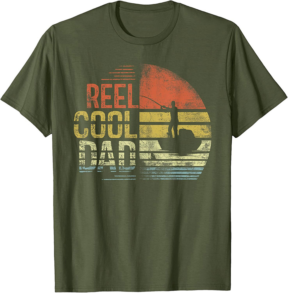 Reel Cool Dad Fisherman Daddy Father's Day Gifts Fishing T-Shirt