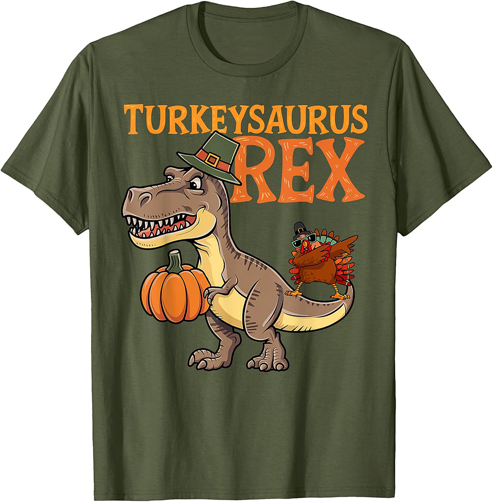 T Rex Turkey Dinosaur Thanksgiving Gifts Men Women Boy T-Shirt