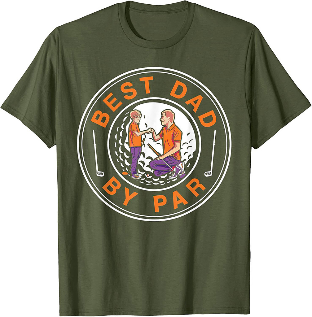 Best Dad By Par Golfer Golfing Father's Day Father Daddy T-Shirt