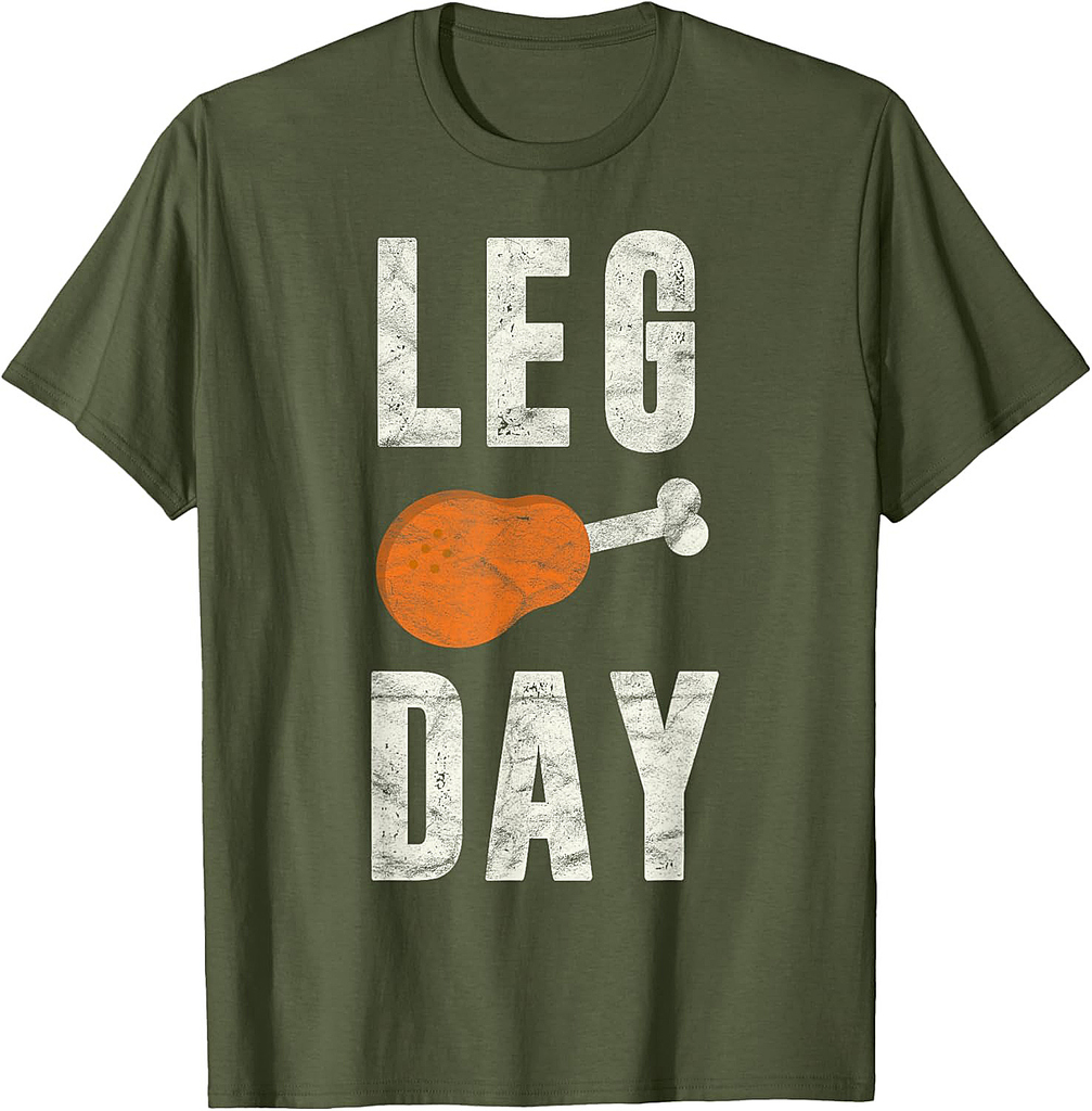 Fun Leg Day Thanksgiving Gifts Pilgrim Costume Turkey Day T-Shirt