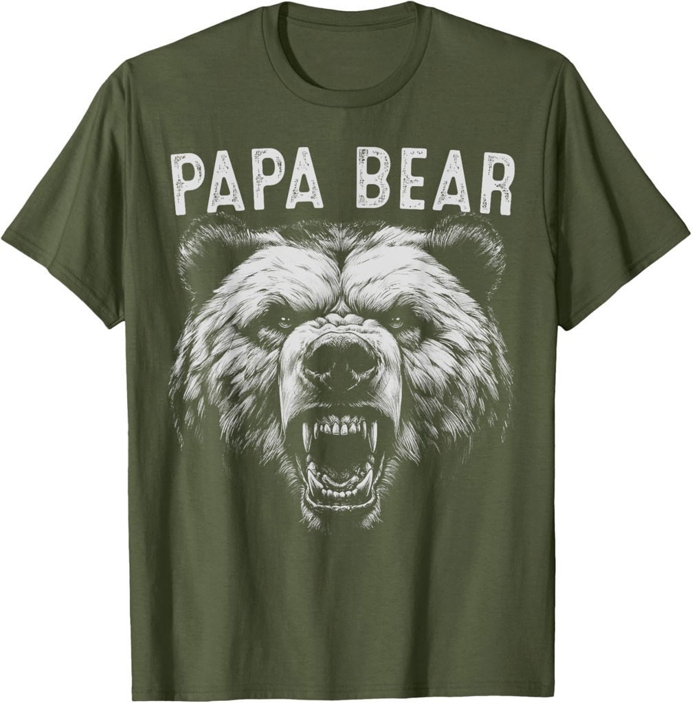 Papa Bear Best Idea Fathers Day Funny Bear Gifts For Men Dad T-Shirt