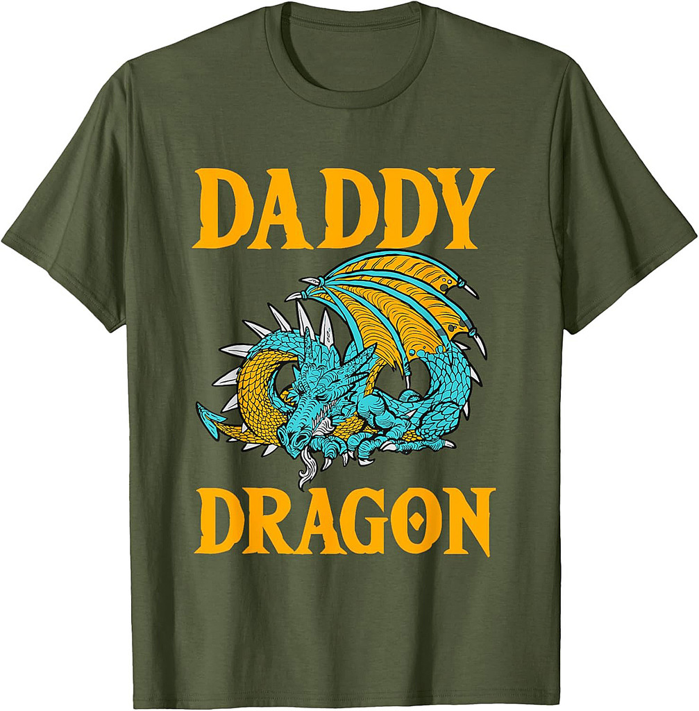 Daddy Dragon Mythical Father's Day Dad Legendary Creature T-Shirt