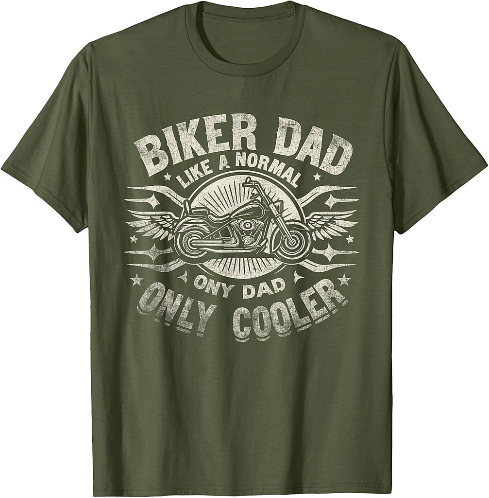 Biker Dad Motorcycle Father Rider Biker Dad Father's Day T-Shirt