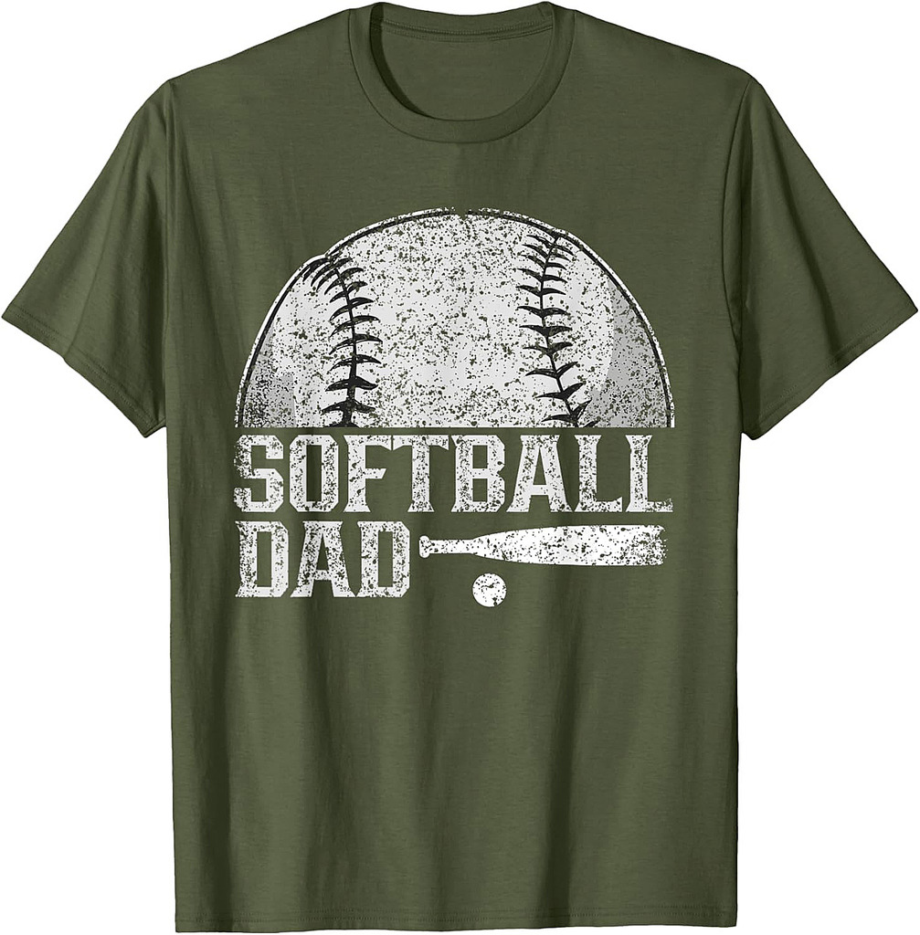 Softball Dad Hobby Lover Player Softballer Softball Father T-Shirt