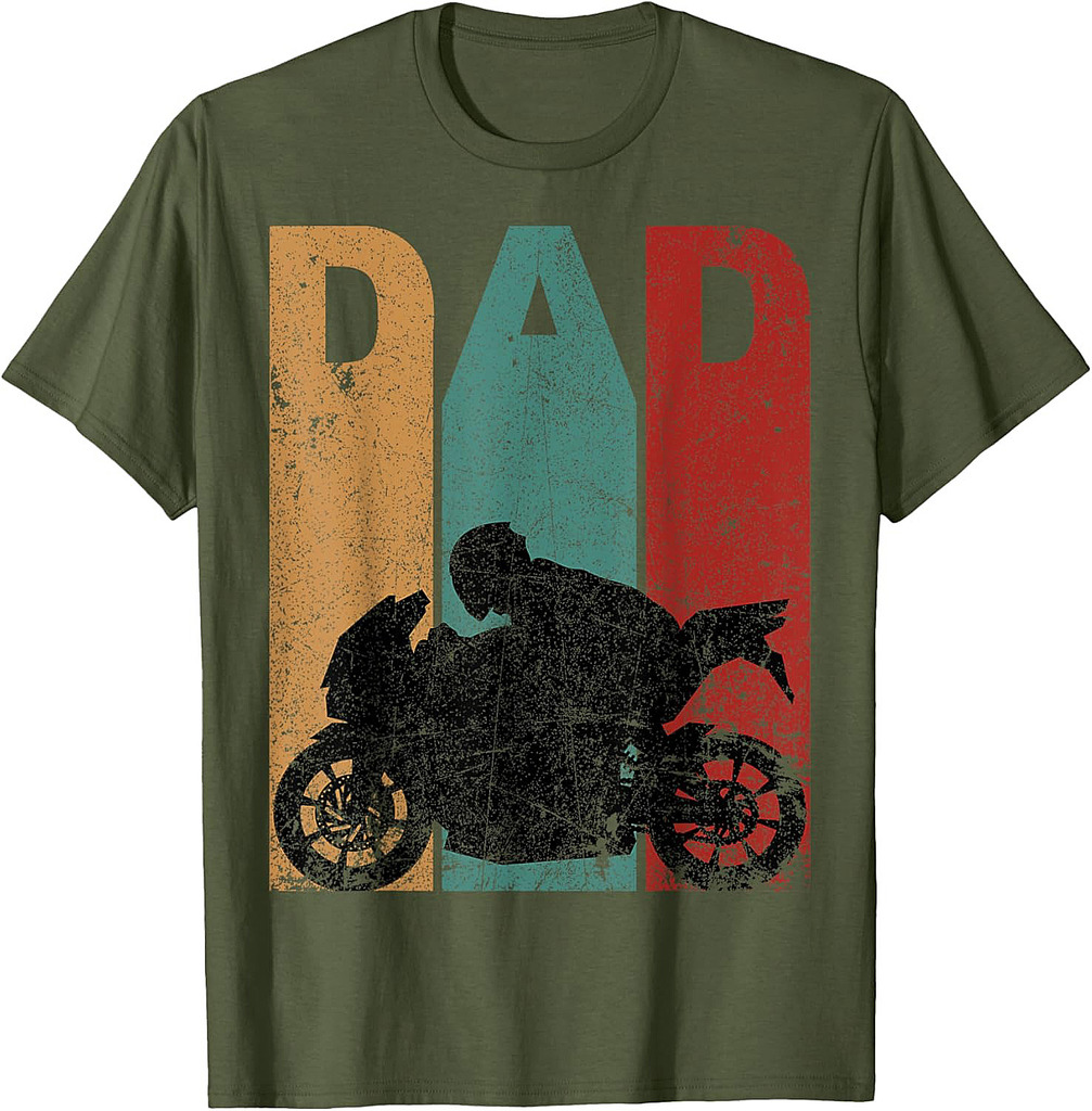 Vintage Sport Bike Dad Fathers Day Gift Biker Motorcycle T-Shirt