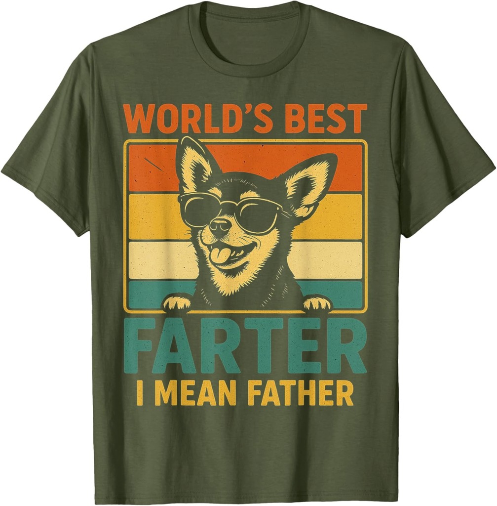 World's Best Farter I Mean Father Fathers Day Funny Dad Dog T-Shirt